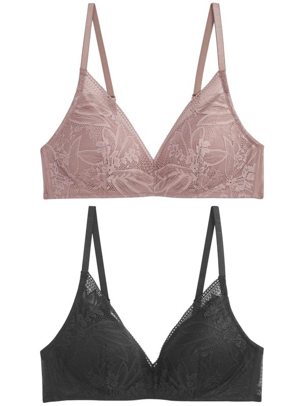 Next Next Grudnjak  sivkasto ljubičasta (mauve) / crna