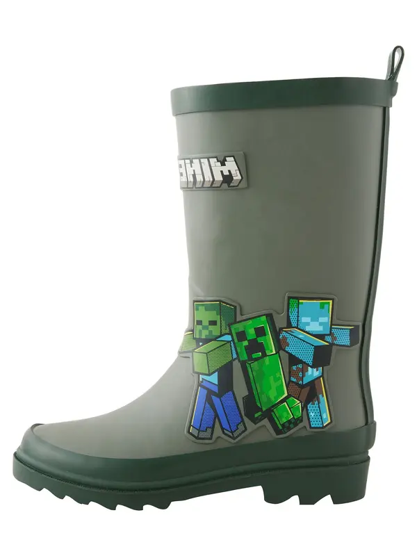 Next Next Gumene čizme 'Minecraft'  plava / zelena / kaki / crna