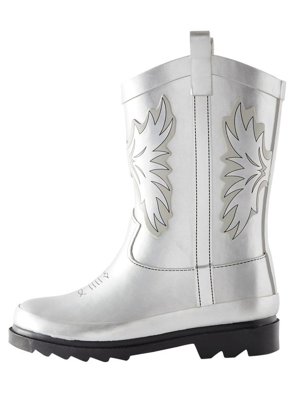 Next Next Gumene čizme  siva / crna / srebro