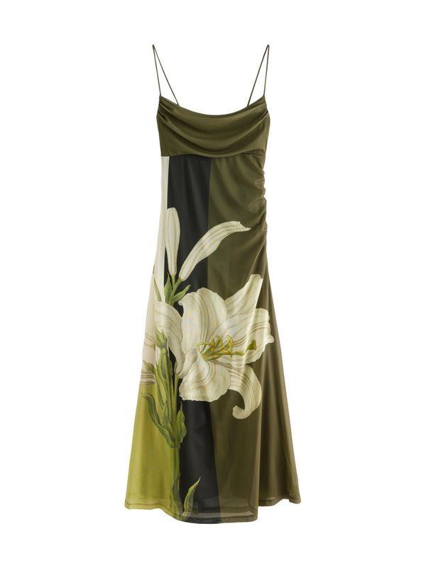 Next Next Haljina  bež / smeđa / zelena