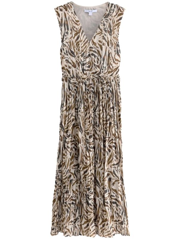 Next Next Haljina  bež / tamno plava / svijetlosmeđa / crna