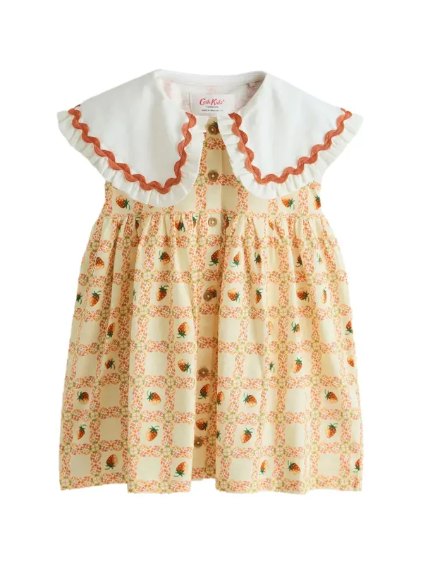 Next Next Haljina 'Cath Kidston'  konjak / svijetložuta / zelena / bijela