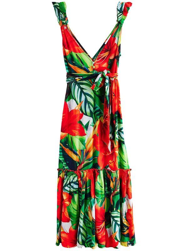 Next Next Haljina  zelena / jabuka / crvena