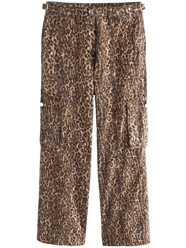 Next Next Hlače  bež / tamno smeđa / crna