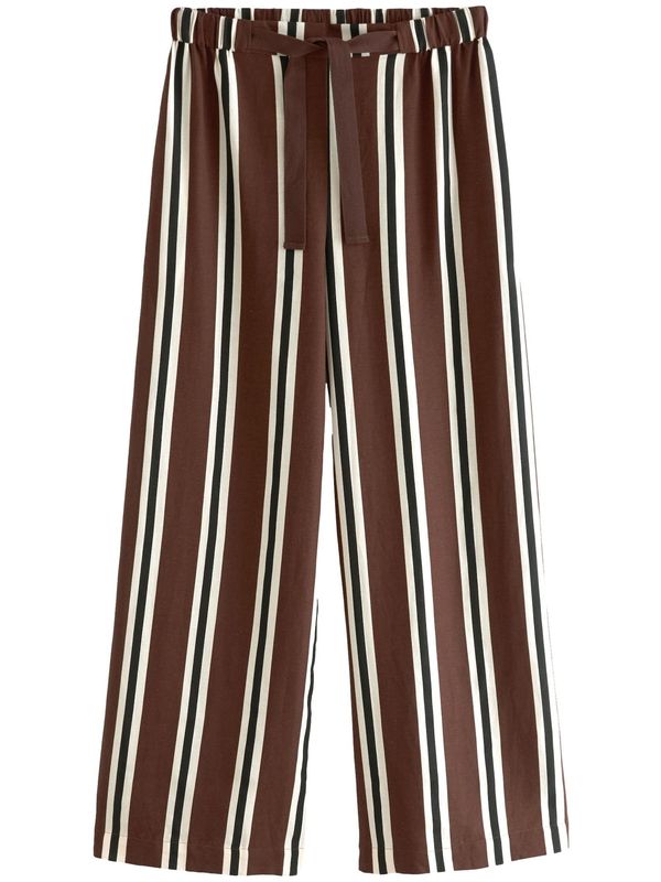 Next Next Hlače  čokolada / crna / bijela