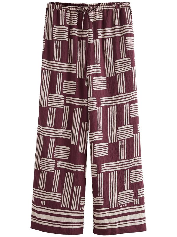 Next Next Hlače  ecru/prljavo bijela / ljubičasto crvena