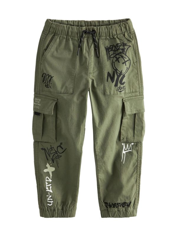 Next Next Hlače  kaki / crna / bijela