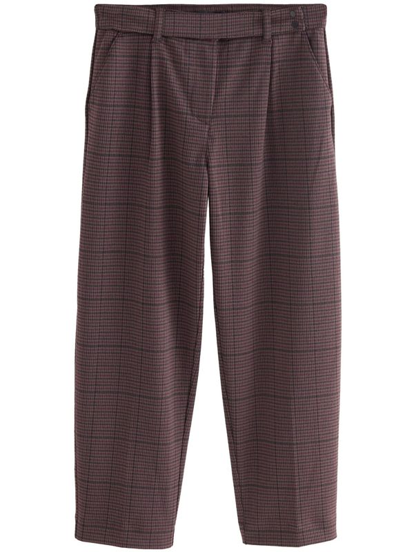 Next Next Hlače s naborima  čokolada / crna