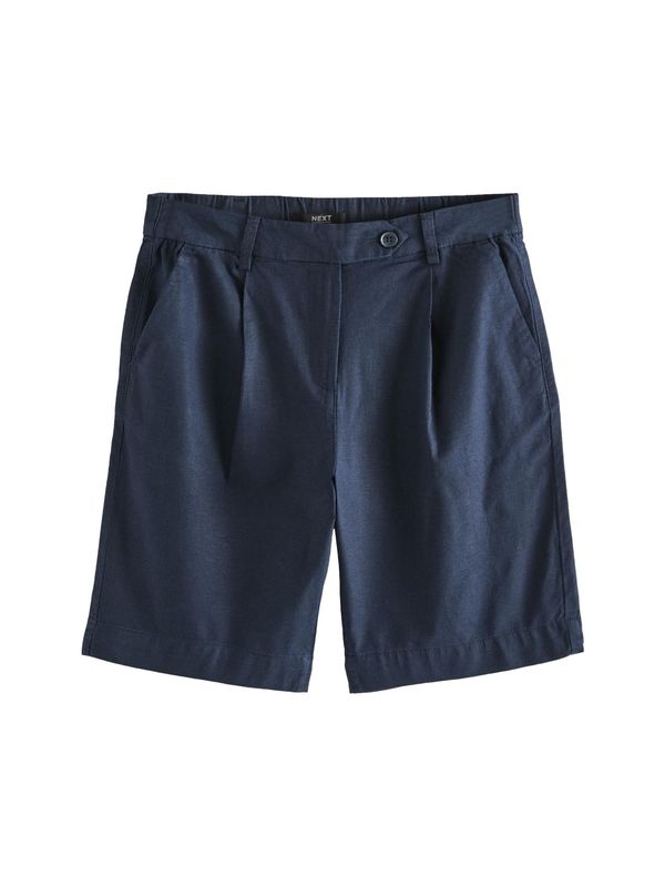 Next Next Hlače s naborima  mornarsko plava