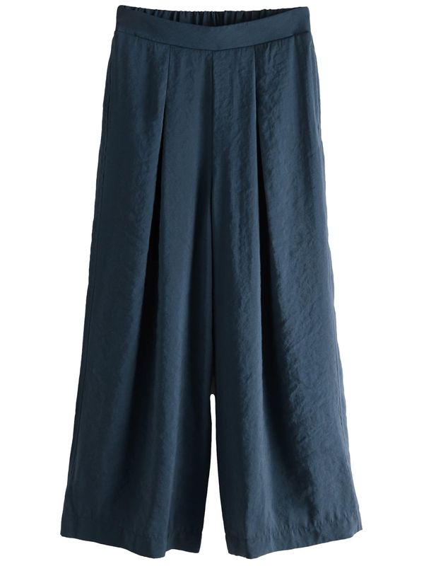 Next Next Hlače s naborima  mornarsko plava