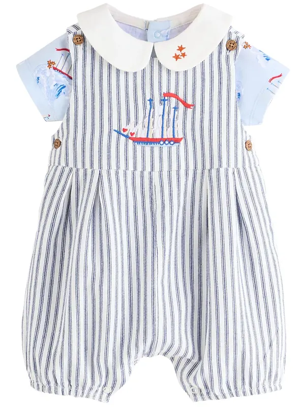 Next Next Hlače s tregerima 'Cath Kidston'  plava / morsko plava / svijetloplava / tamno crvena