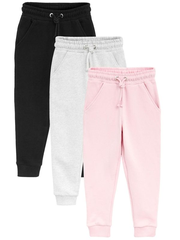 Next Next Hlače  siva melange / roza / crna