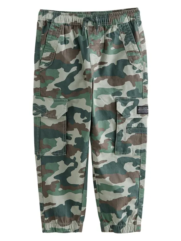 Next Next Hlače  smeđa / zelena / kaki / kraljevski zelena