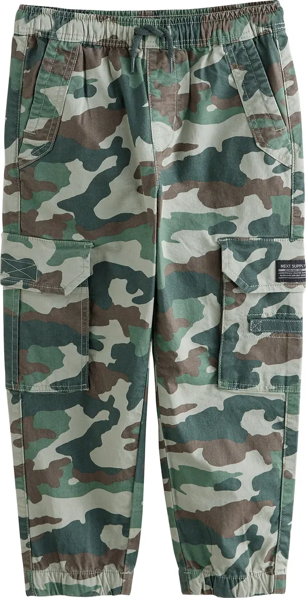 Next Next Hlače  smeđa / zelena / kaki / kraljevski zelena