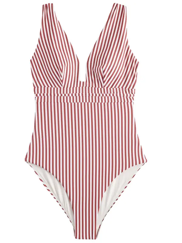 Next Next Jednodijelni kupaći kostim  bordo / bijela
