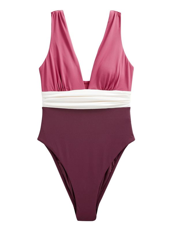 Next Next Jednodijelni kupaći kostim  ciklama / magenta / bijela