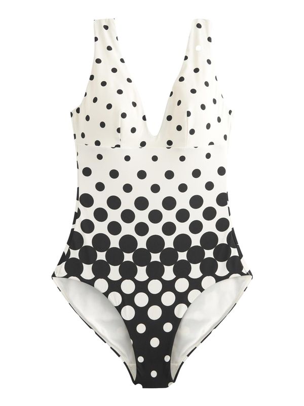 Next Next Jednodijelni kupaći kostim  crna / bijela