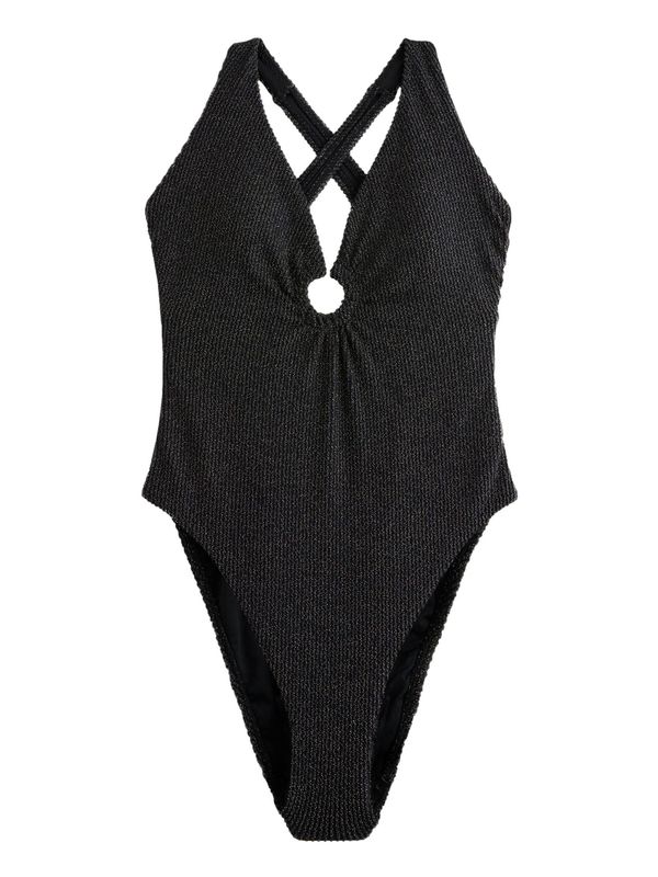 Next Next Jednodijelni kupaći kostim  crna melange