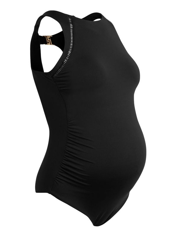 Next Next Jednodijelni kupaći kostim  crna / srebro