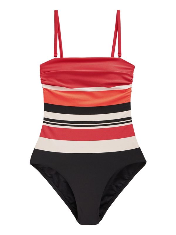 Next Next Jednodijelni kupaći kostim  crvena / crna / bijela