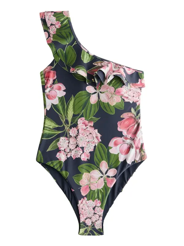 Next Next Jednodijelni kupaći kostim 'Kew'  zelena / roza / rosé / crna