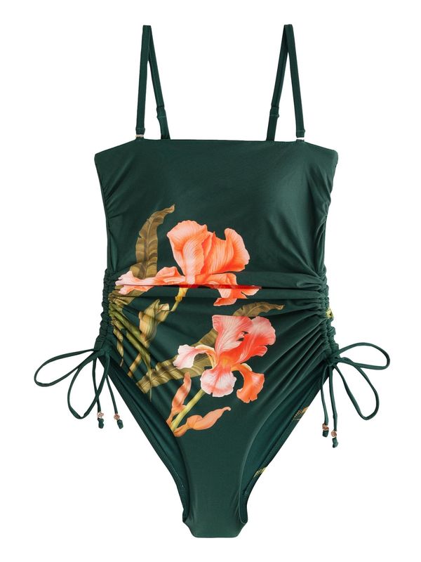 Next Next Jednodijelni kupaći kostim  kraljevski zelena / tamno zelena / tamno narančasta