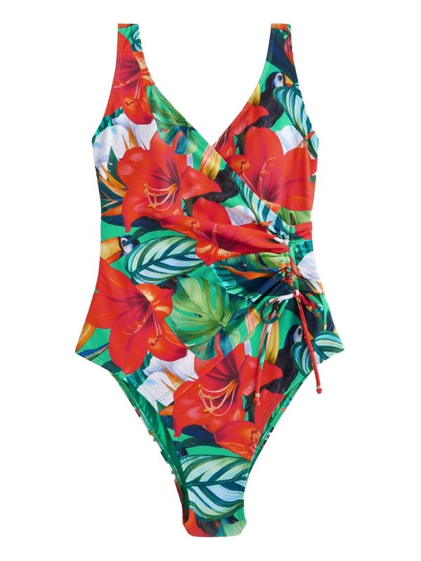 Next Next Jednodijelni kupaći kostim  mornarsko plava / smaragdno zelena / crvena / bijela