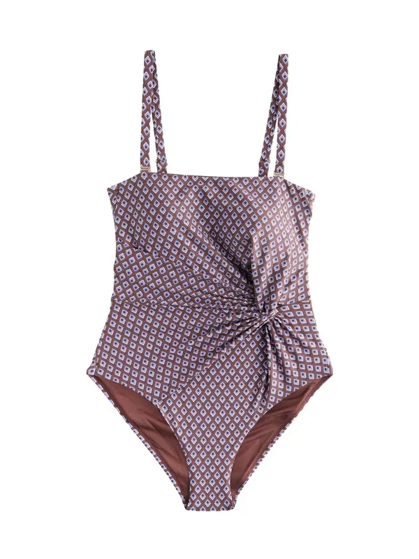 Next Next Jednodijelni kupaći kostim  opal / čokolada / bijela