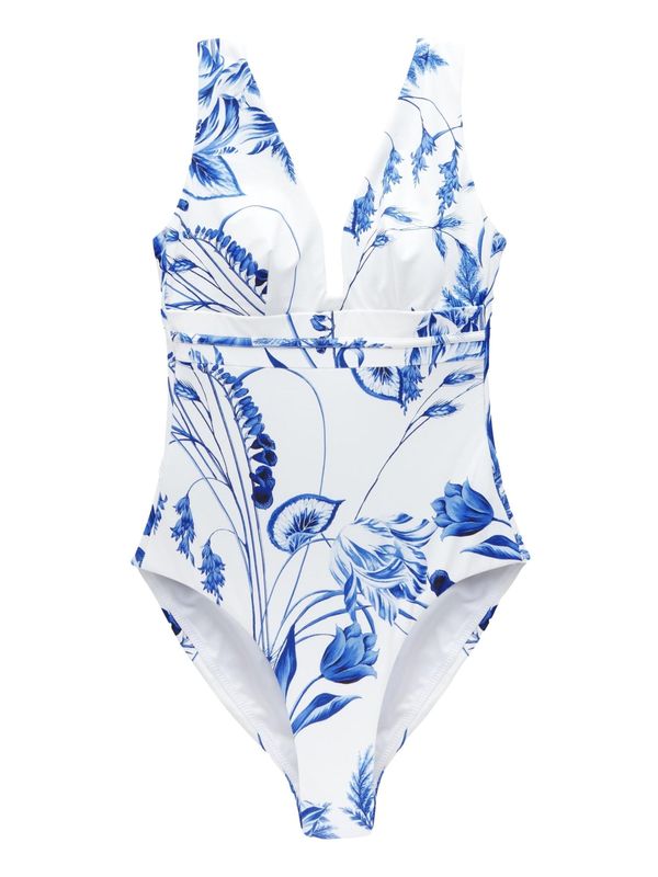 Next Next Jednodijelni kupaći kostim  plava / bijela