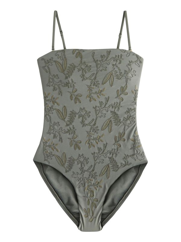 Next Next Jednodijelni kupaći kostim  siva / kaki