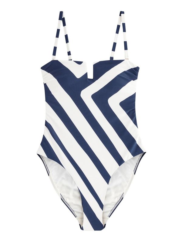 Next Next Jednodijelni kupaći kostim  tamno plava / bijela