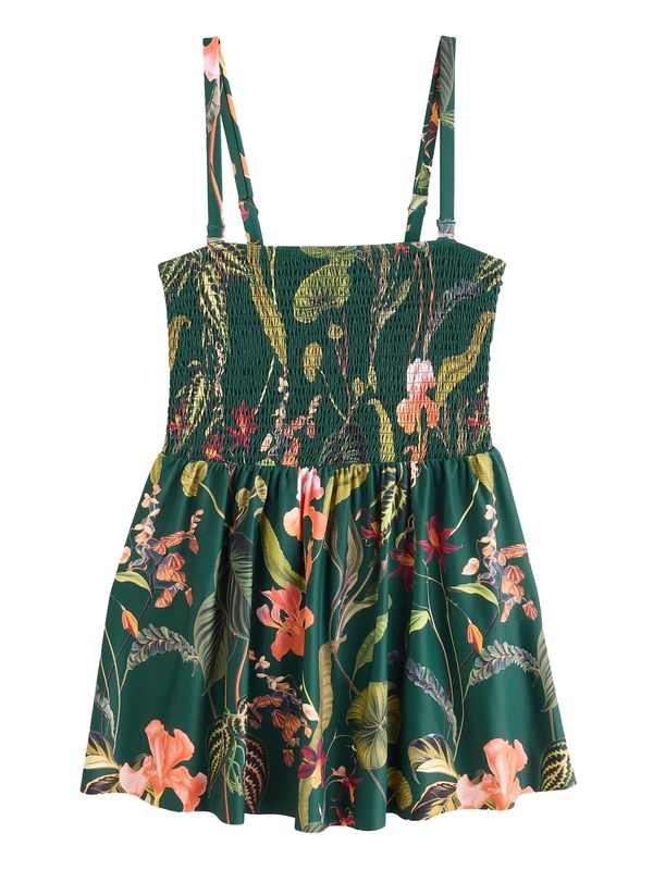 Next Next Jednodijelni kupaći kostim  zelena / travnato zelena / svijetlonarančasta