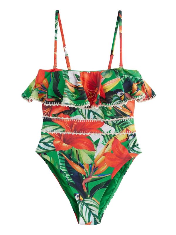 Next Next Jednodijelni kupaći kostim  žuta / zelena / crvena / bijela