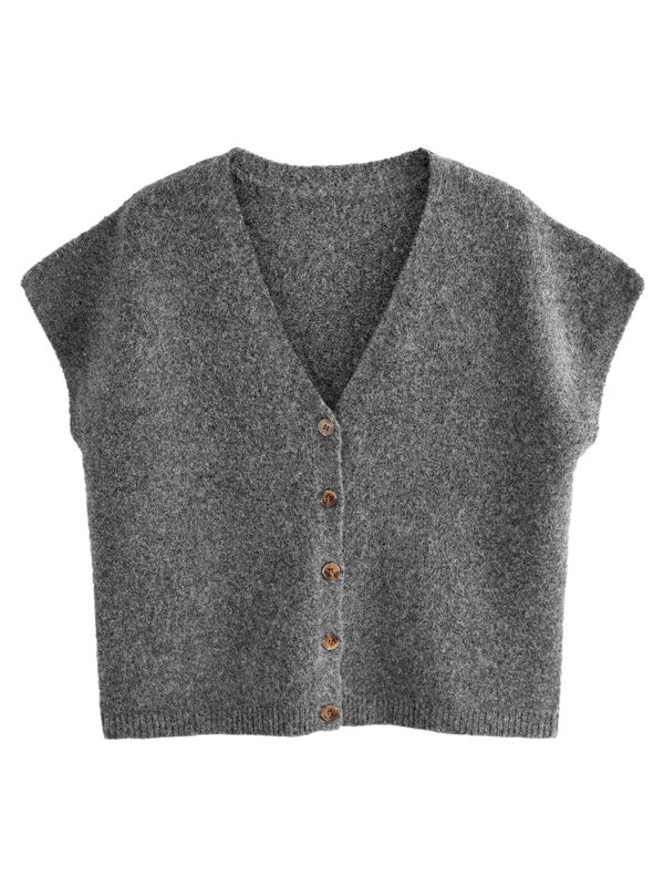 Next Next Kardigan bez rukava  siva melange