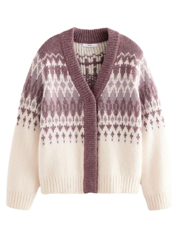 Next Next Kardigan  ecru/prljavo bijela / smeđa