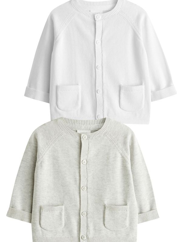 Next Next Kardigan  siva / bijela