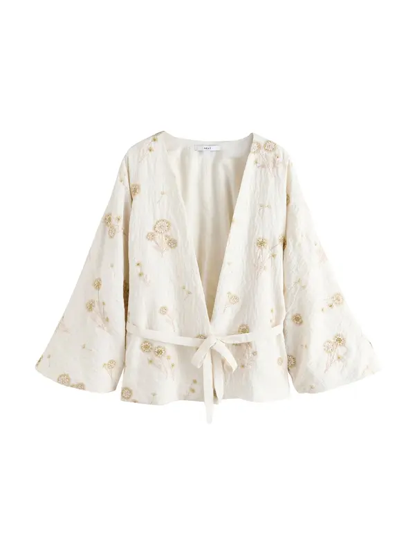 Next Next Kimono  ecru/prljavo bijela / zlatna / pastelno roza