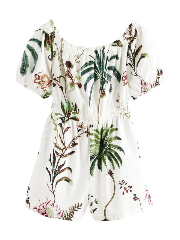 Next Next Kombinezon  ecru/prljavo bijela / tamno smeđa / zelena / kraljevski zelena