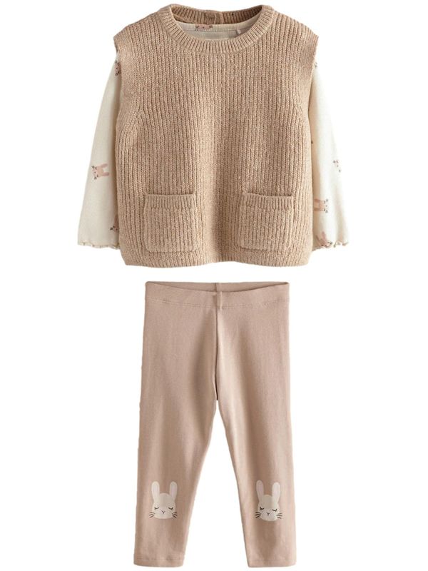 Next Next Komplet  bež / crna / bijela