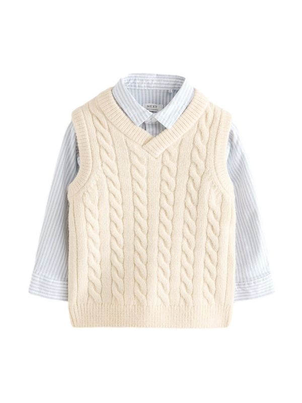 Next Next Komplet  boja pijeska / pastelno plava / svijetloplava