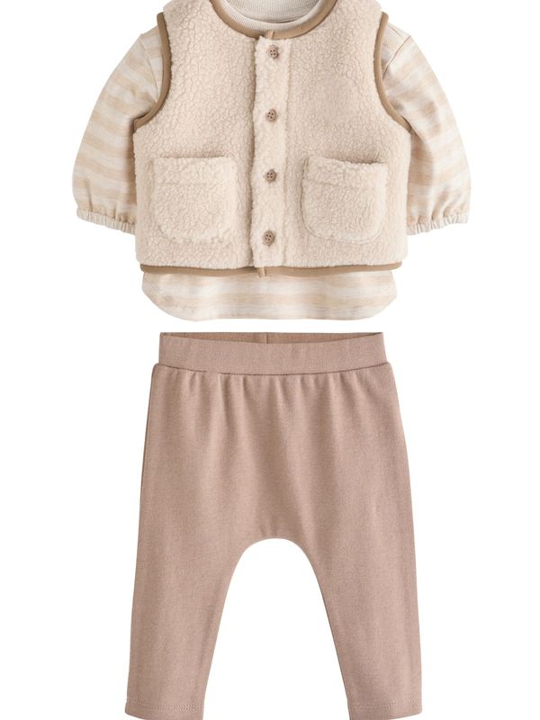 Next Next Komplet  boja pijeska / svijetlobež / tamno bež