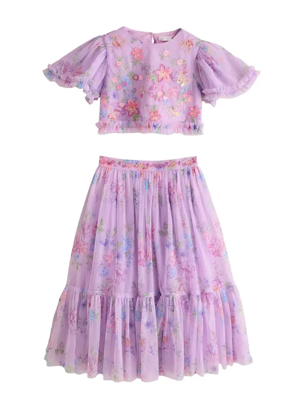 Next Next Komplet 'Lehenga'  svijetloplava / zelena / lavanda / roza