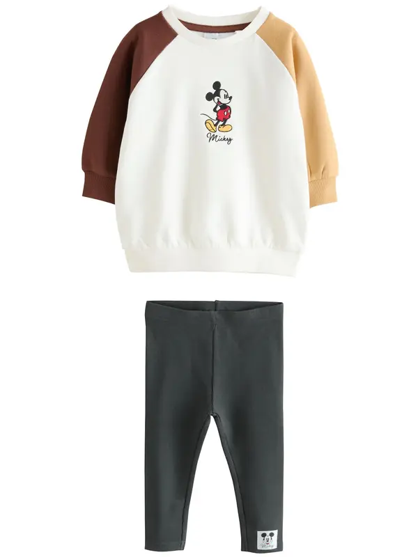 Next Next Komplet 'Mickey Mouse'  ecru/prljavo bijela / hrđavo smeđa / siva / narančasta