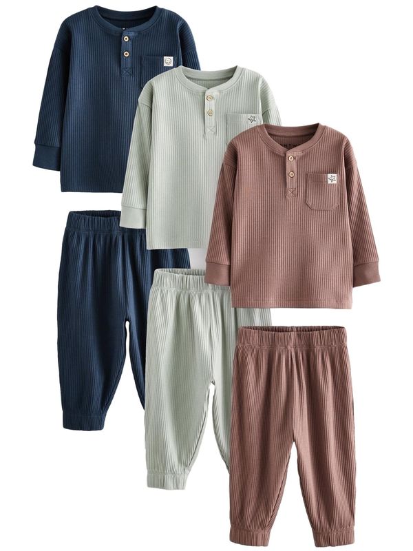 Next Next Komplet  mornarsko plava / smeđa / zelena