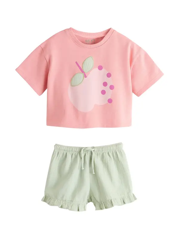 Next Next Komplet  pastelno zelena / roza / rosé / prljavo roza