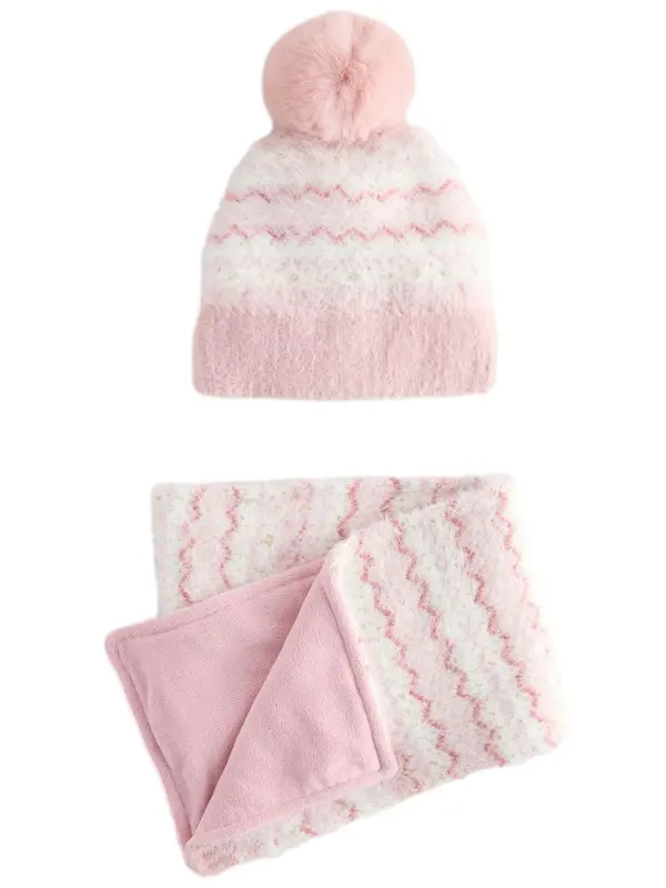 Next Next Komplet  roza / ružičasta / bijela