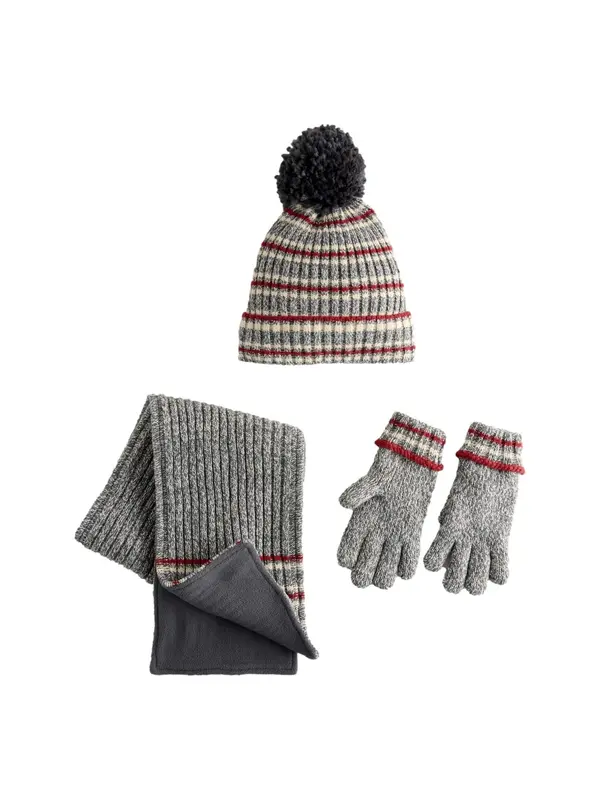 Next Next Komplet  siva / tamo siva / krvavo crvena