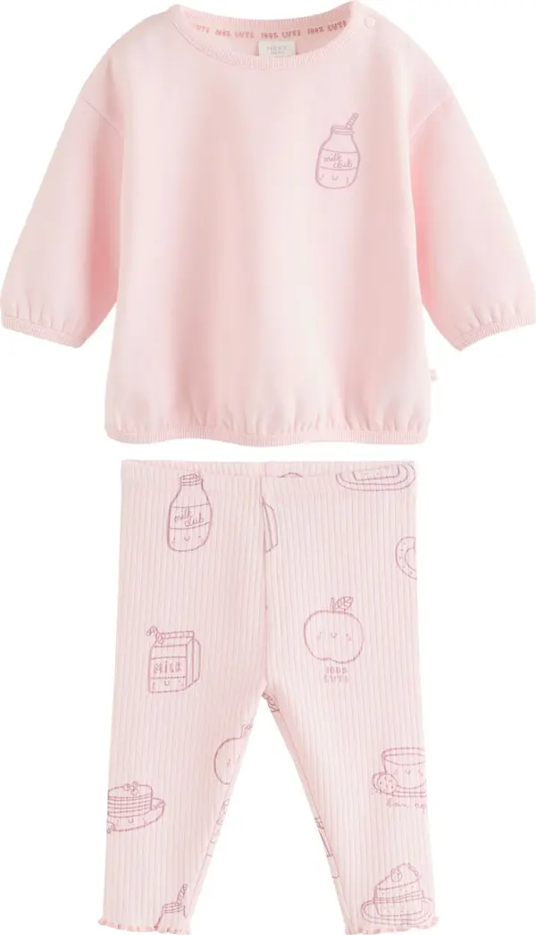 Next Next Komplet  sivkasto ljubičasta (mauve) / pastelno roza