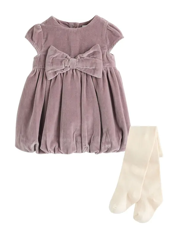 Next Next Komplet  sivkasto ljubičasta (mauve) / vuneno bijela