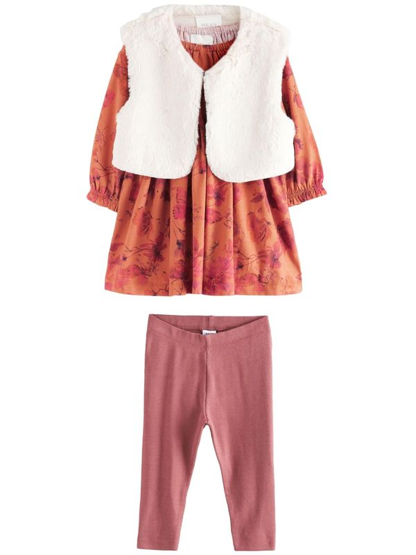 Next Next Komplet  smeđa / narančasta / bijela